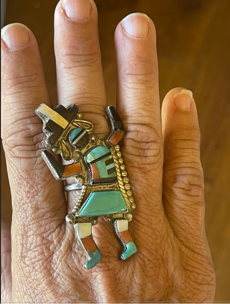 Vintage Zuni Knifewing Kachina Ring